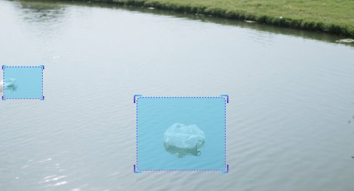 漂浮白色垃圾检测